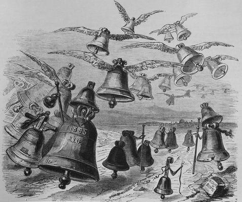 Bells were silenced from Maundy Thursday through to Easter Sunday. On Good Friday, French children were told the bells had flown off to Rome to bring back the Easter Eggs... #GoodFriday #EasterSunday #FolkloreThursday
