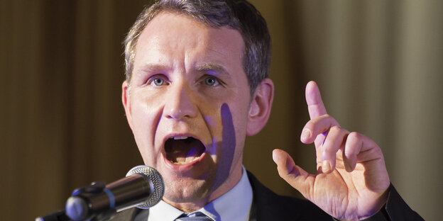 nylohaessel's tweet photo. @jreichelt Muss Bernd Höcke dann eigentlich auch ausgewiesen werden mit seinem IS-Finger? https://t.co/31JRXvdzvm