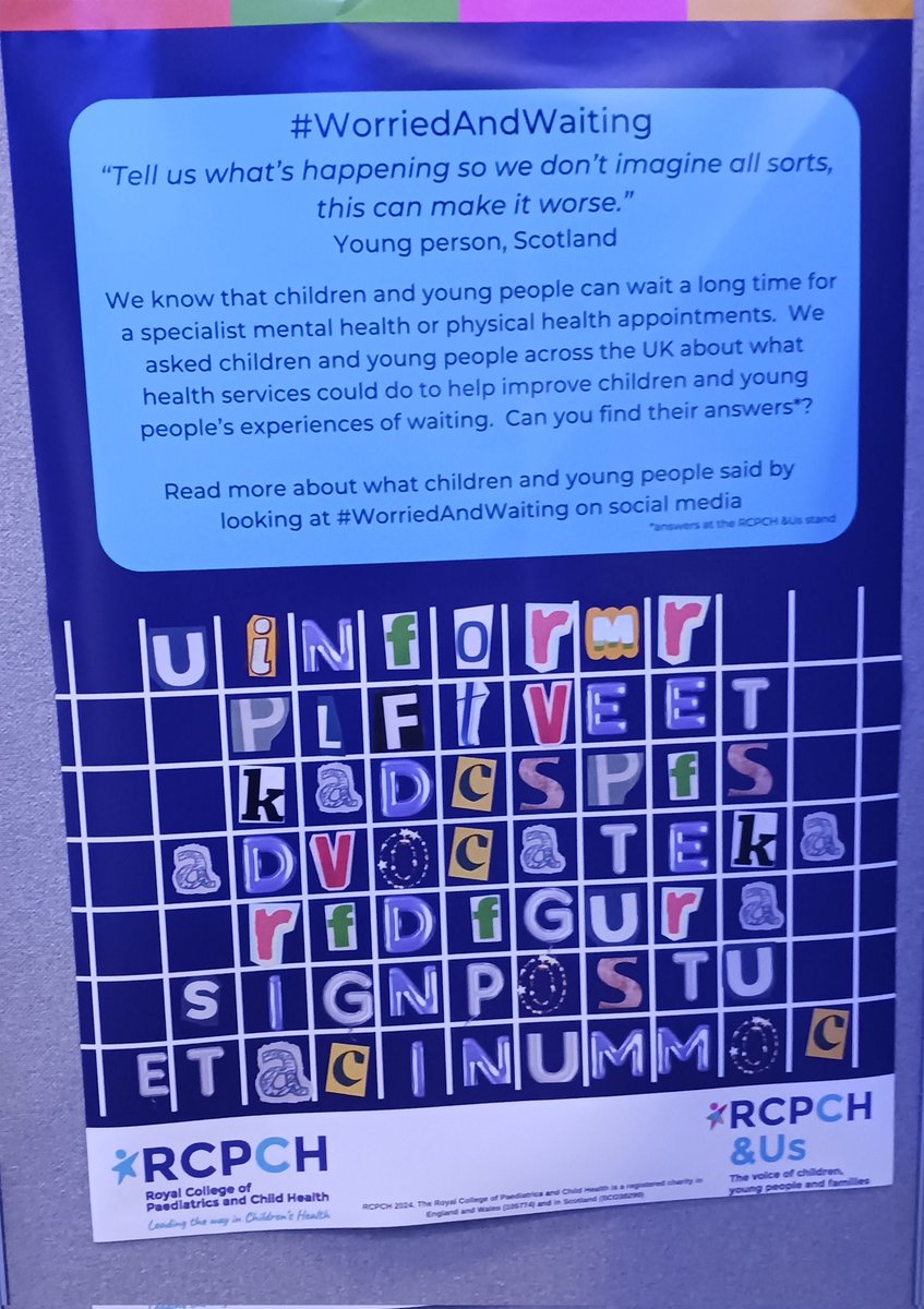 Great to see the wonderful work of CYP across the Devolved Nations displayed at #RCPCH24 @RCPCH_and_Us @RCPCHScotland @RCPCHWales