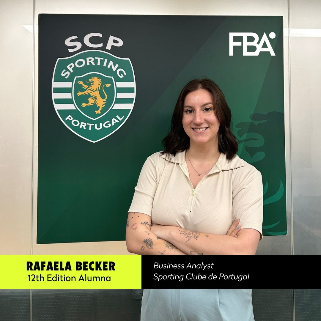 #NewJobAlert ⚽ | After completing a successful internship at our Partner @SportingCP during the program, Rafaela 🇧🇷 (12th Edition) has secured a new full-time role as Business Analyst for the club. We wish you continued success in your career journey. #TheFBA #CareerDevelopment