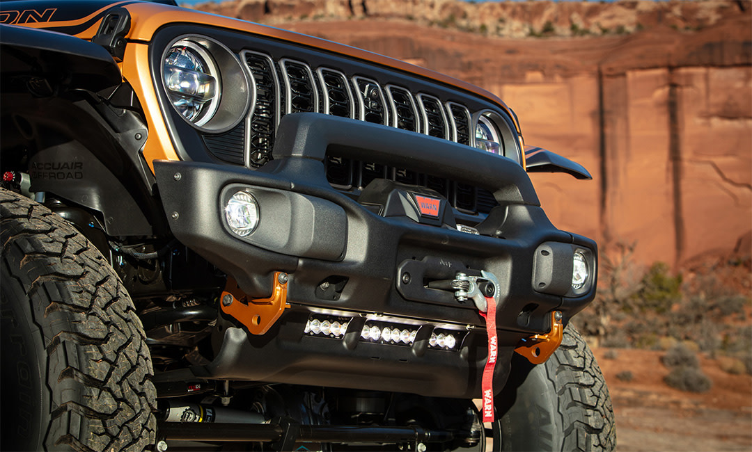 Life’s too short to stay grounded. The 2024 Jeep® Gladiator Rubicon High Top Concept takes this truck to new heights. It’s got enhancements like 40-inch BFGoodrich All-Terrain T/A tires, JPP sun bonnet, Dana 60 axles—and the list goes on. bit.ly/3NpuzfO #EJS