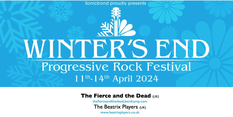 Looking forward to sharing the stage with <a href="/TFATD/">The Fierce & The Dead</a> at this year's Winter's End! It's our last gig until the Autumn so hope to see you there! #beatrixplayers #livemusic #progfestival #wintersend 
Tickets - winters-end.co.uk/lineup2024.html