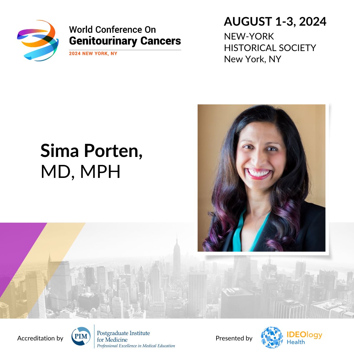 We are thrilled to announce that Dr. @SimaPorten is joining the esteemed faculty at #WorldGU24 this August in New York! 🗽 Get ready for an incredible gathering of thought leaders and colleagues at this 2-day #cme meeting. Learn more: hubs.la/Q02qCZ6v0 #urology #gucancers