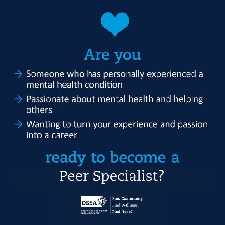Don't miss your chance to enroll in DBSA's upcoming Peer Specialist Course taking place ***April 1-24, 2024.*** There are still spots available, so apply today! bit.ly/3YaF7op