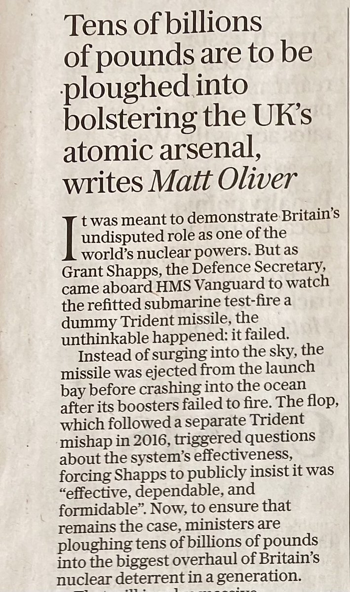 c_s_wallace's tweet image. Fellow Australians, you &amp;amp; I will be providing a big chunk of the ‘tens of millions of pounds’ devoted to reviving the failed UK sub nukeworks. 

Take a look at the backdrop &amp;amp; weep.👇

Today’s London Daily Telegraph: telegraph.co.uk/business/2024/… #aukus #auspol 1/