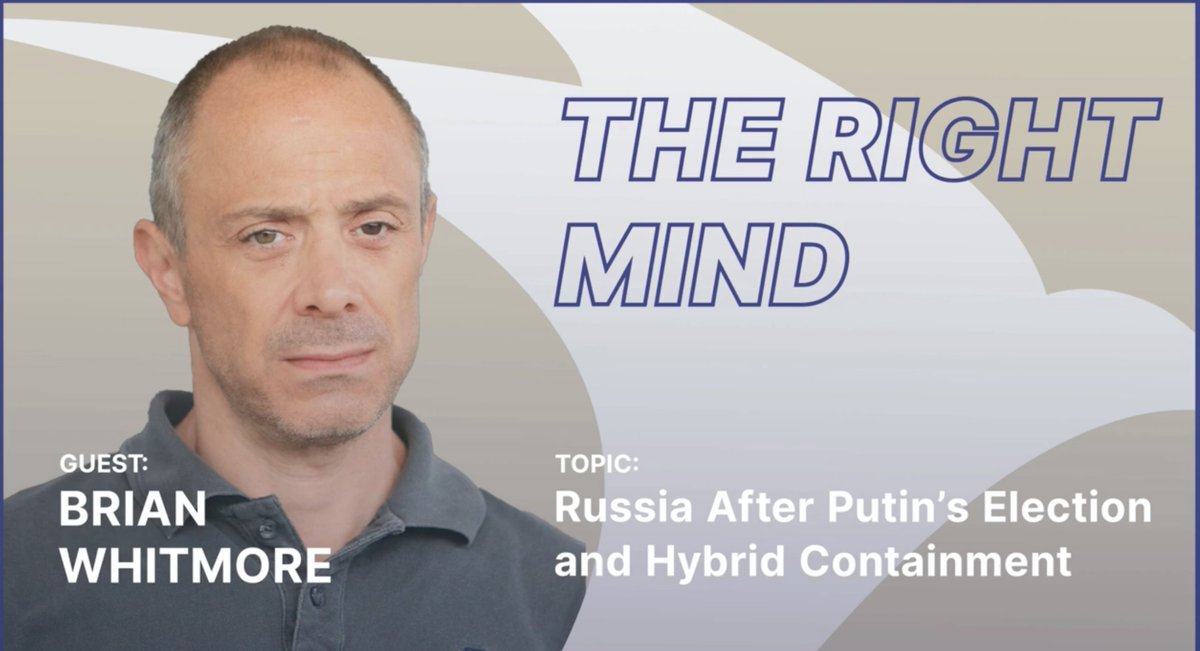 Tune in to the latest episode of our podcast, where we talk to Brian Whitmore (@PowerVertical) about Putin's election, hybrid containment and American strategy. Youtube: shorturl.at/GVW14 Spotify: shorturl.at/wxOV3