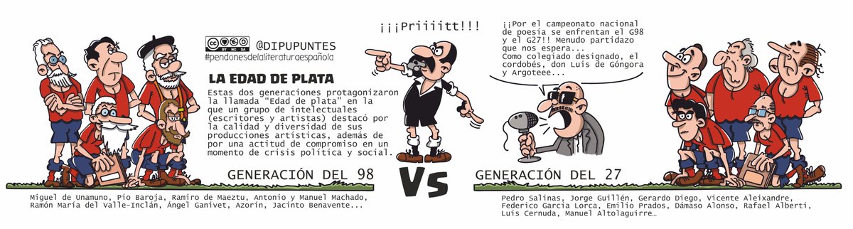 dibupuntes's tweet photo. Así comienza nuestro capítulo de #pendonesdelaliteraturaespañola dedicado al primer tercio del siglo XX. Mucho y bueno que contar... Seguimos dibujando... https://t.co/PhUIUC1KNM