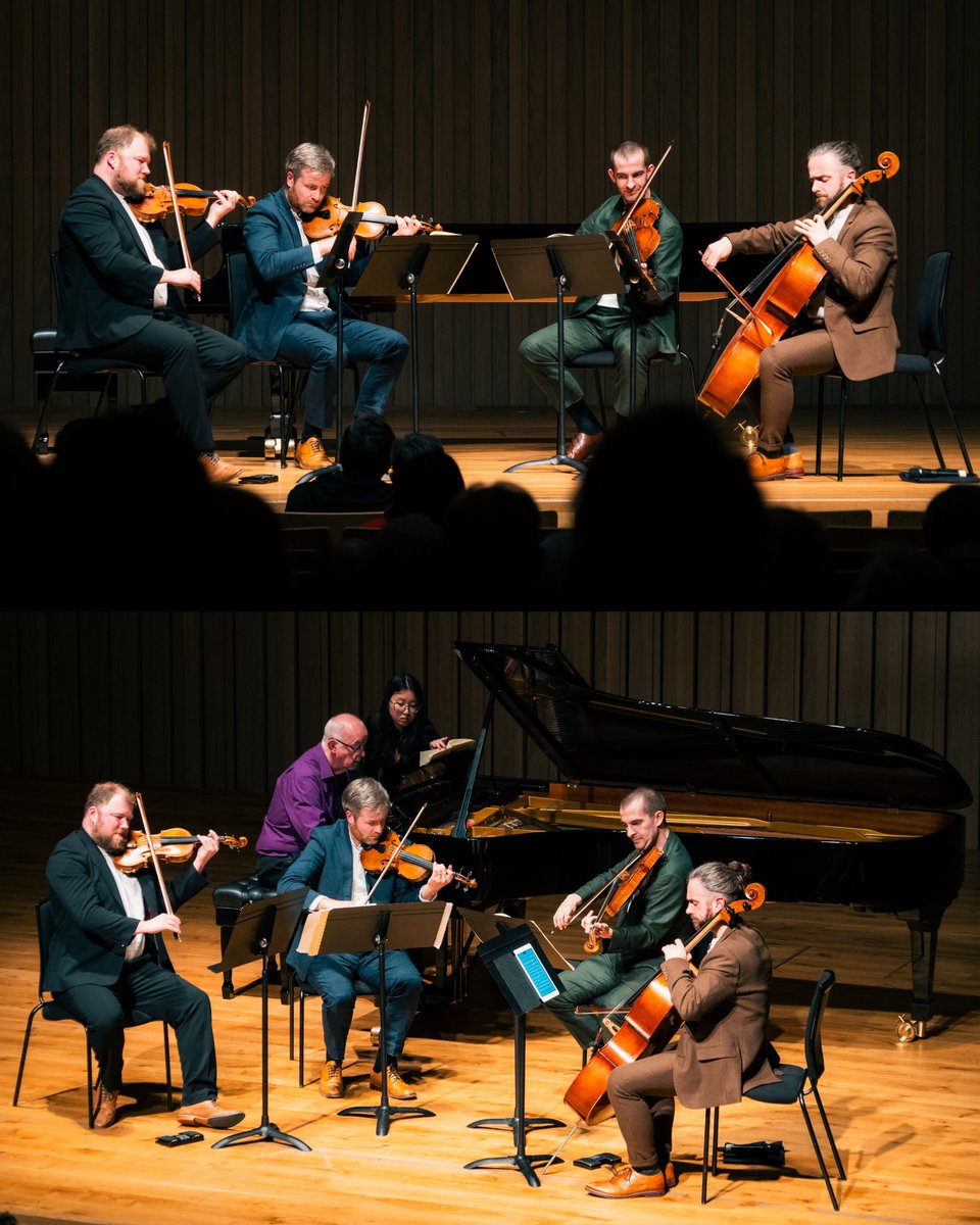 We had the final concert of our 2023-24 season yesterday! Featuring the @MaxwellQuartet and @MartinRoscoe1! The programme included a quartet by Mozart, a lovely medley of Scottish work songs and the beloved Schumann Quintet.