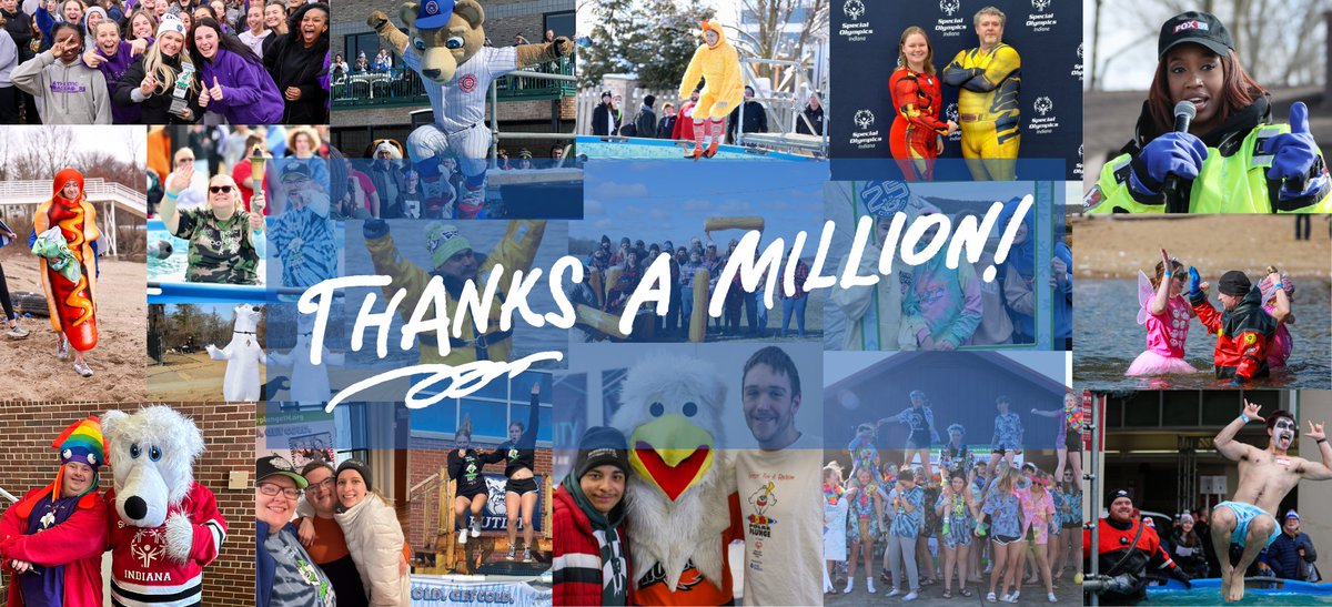 1️⃣ million dollars raised for our over 19,000 athletes. THANK YOU for being bold and getting cold! Thank you everyone who came out to support our movement including sponsors, volunteers, parents, students, and more ! #BeBoldGetCold #PolarPlungeIN