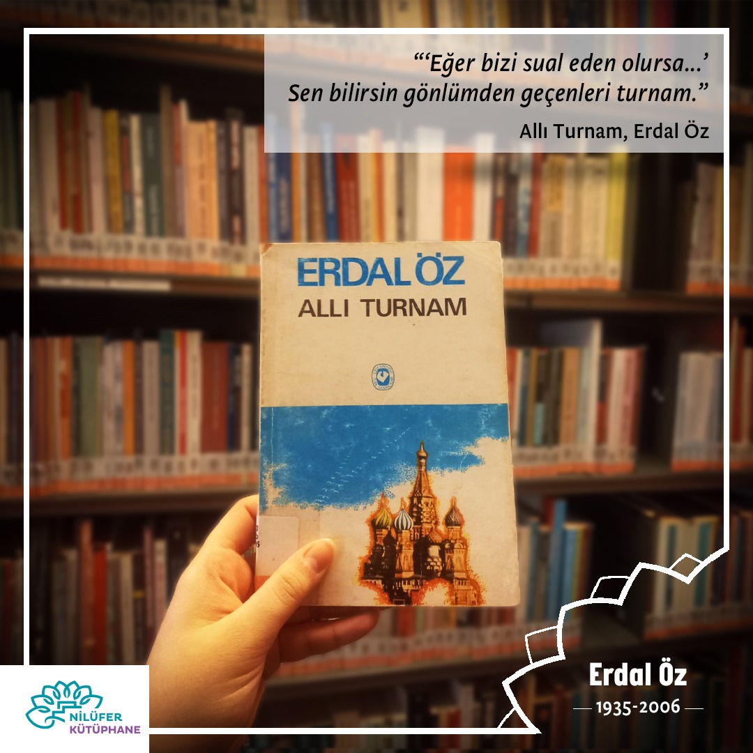 1935'te bugün dünyaya gelen yazar ve yayıncı Erdal Öz'ü saygı ve sevgiyle anıyoruz. Öz'ün 1976'da kaleme aldığı 'Allı Turnam' kitabının ilk baskısı Üçevler Kütüphanesi'nde incelenebilir. #TarihteBugün #ErdalÖz