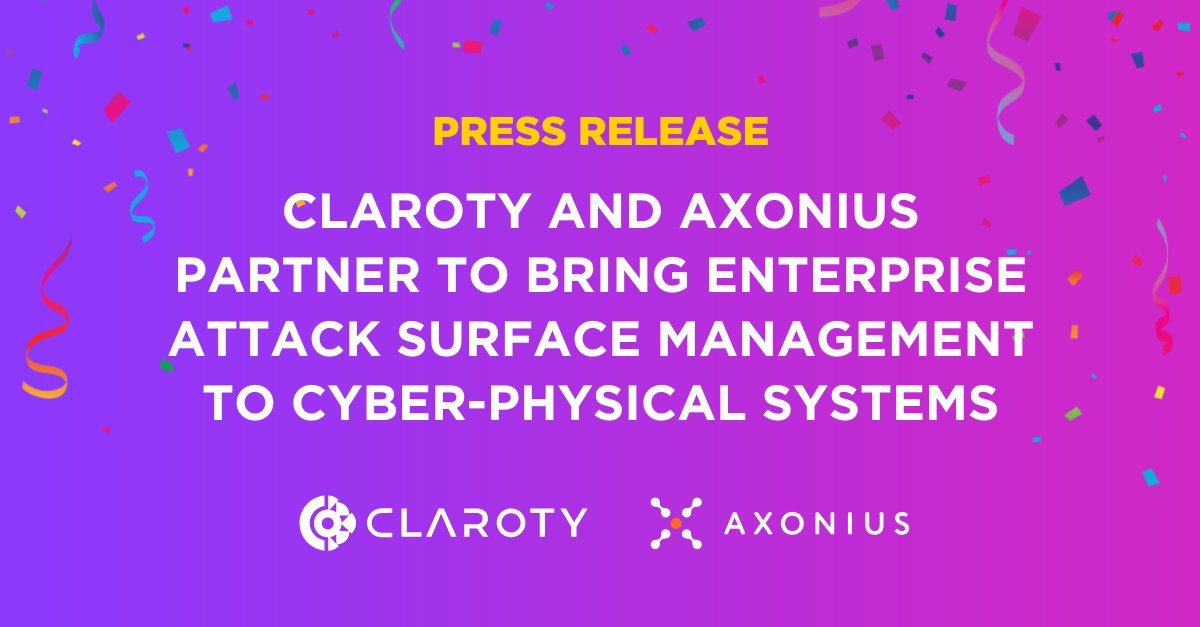 🤝 We're excited to announce a new partnership with @AxoniusInc to bring enterprise attack surface management to all assets across an organization’s networks—including IT, cloud, and the Extended Internet of Things (#XIoT). Read more: hubs.li/Q02qH8hS0