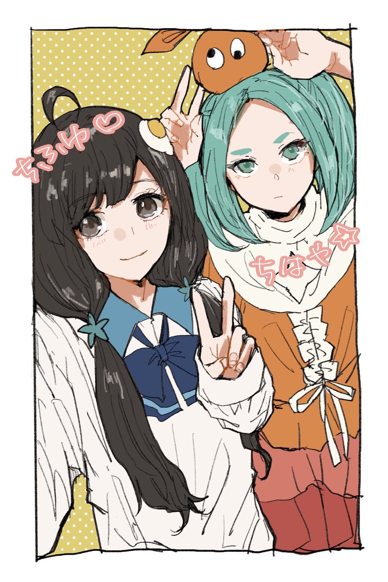 valhalla0707's tweet photo. AJのコスがとても素敵だったので思わず描いてしまった千冬さん千羽矢さんの月火余接コンビ︎！(お二人のあげた写真そのまま描いたので何か至らない点あったらｺﾞﾒﾝﾅｻｲ)
#ちふちはコンビ #ちはちふコンビ https://t.co/s9OtWY93Dw