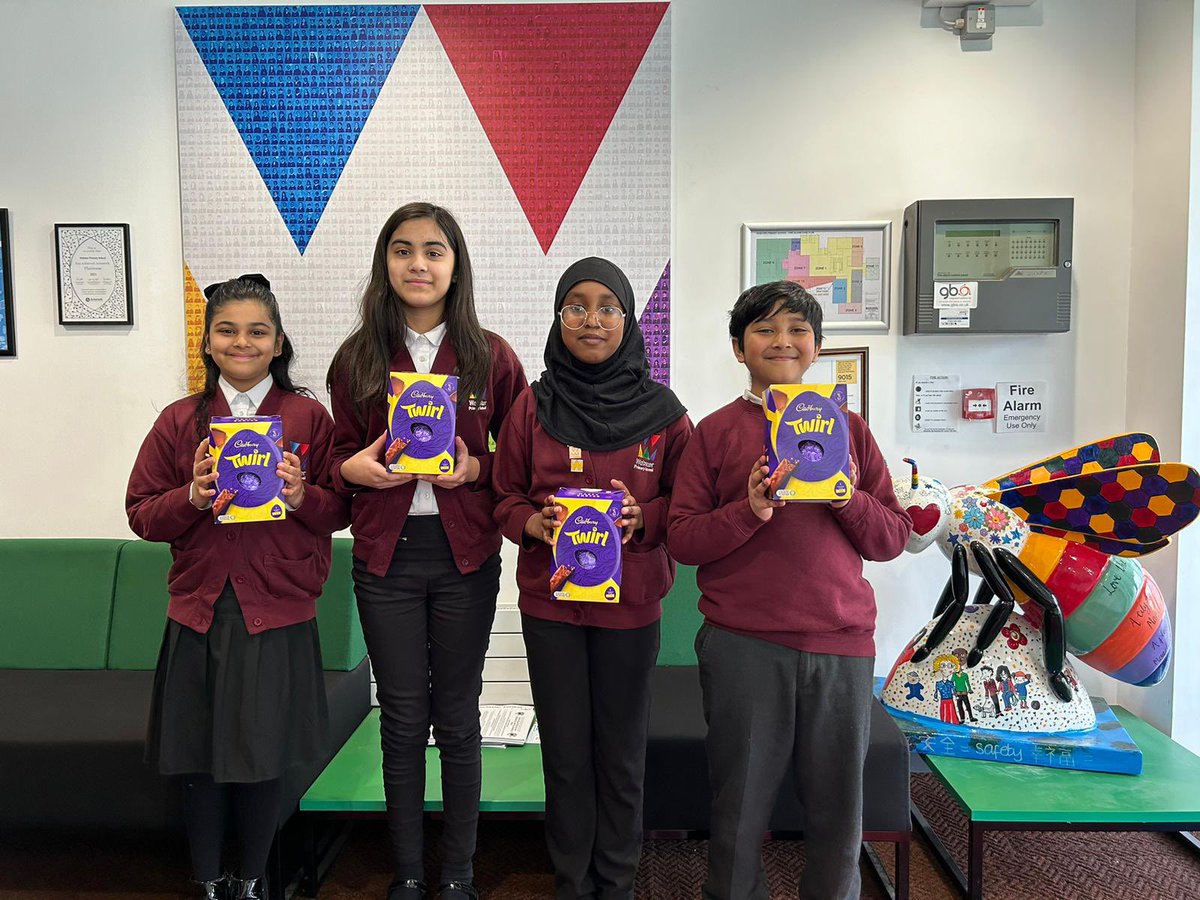 Winners! Four Year 5 pupils took part in a Spelling Bee 🐝 at @McrAcademy this morning… and won!! 🏆 We’re very proud of them!