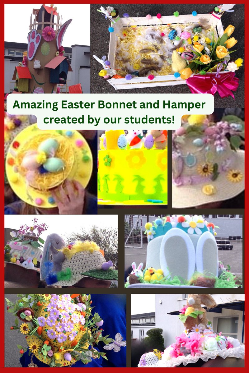 What a competition @GrangeHarrow ! Amazing Easter Bonnet and Hamper created by our students! Challenging for our judges to decide the winners! #EasterBunny