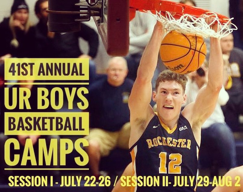 The 41st Annual University of Rochester Boys Basketball Camp is filling up fast! For more information visit URBoysBasketballCamp.com. #Meliora