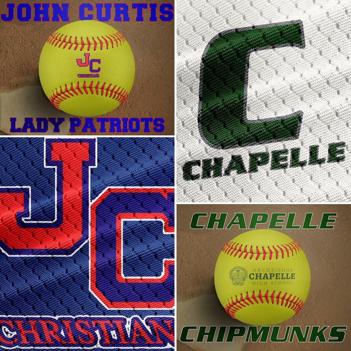 John Curtis (18-5, 3-0) takes on Archbishop Chapelle (17-5, 3-0) today at 5pm in what amounts to a Catholic League Championship Game. Chapelle hosts at Butch Duhe playground in Kenner. @Curtis_Patriots vs @ChapelleSoftba1