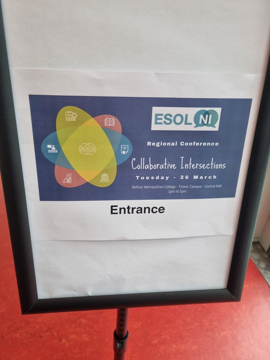 At the first Northern Ireland Regional ESOL Conference: Collaborative Intersections. ✊️✊️✊️✊️✊️@natecla_ioi @nateclascotland @NateclaEast @NATECLA @nateclaldn