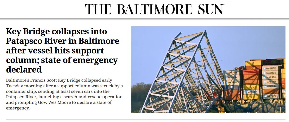 Baltimore is our neighbor. We've always enjoyed a strong relationship. When they need help, we are here. Right now, my thoughts are with the loved ones of people injured or yet to be accounted for. Keep them in your prayers.