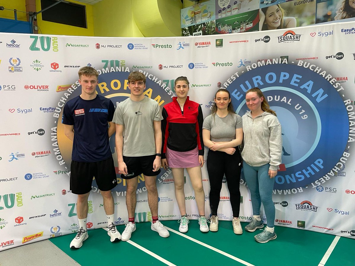Well done to all the players who represented @sqwales in the U19 European individuals. Fantastic effort & results. Looking forward to the team event starting on Thursday & meeting up with the team tomorrow with Sally, Archie & Erin. Top effort all