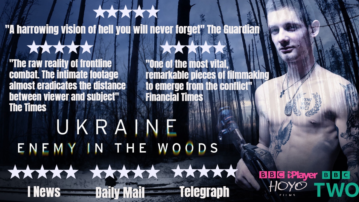 Ukraine: Enemy in the Woods by Jamie Roberts (@visitjamie) for @BBCTwo has received 5⭐️reviews in today's papers. It's been described as 'gripping', 'unflinching' and 'one of the most vital, remarkable pieces of filmmaking to emerge from the conflict.” Watch on @BBCiPlayer…