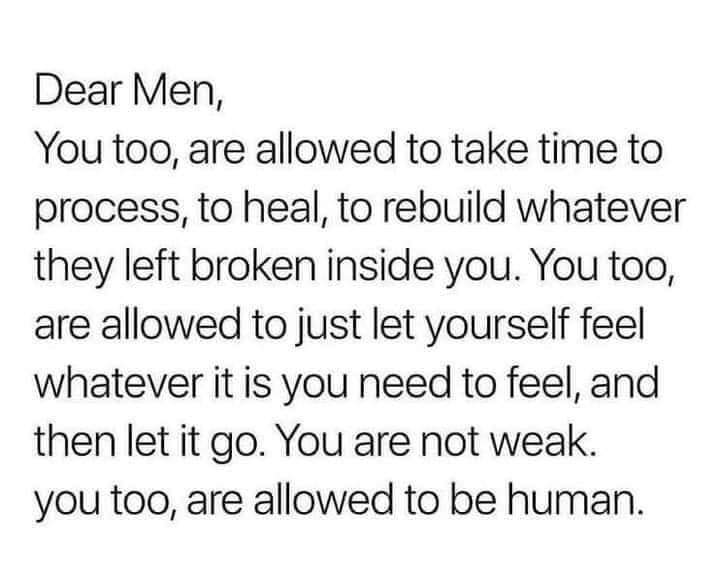 Dear Men, 💙🙏