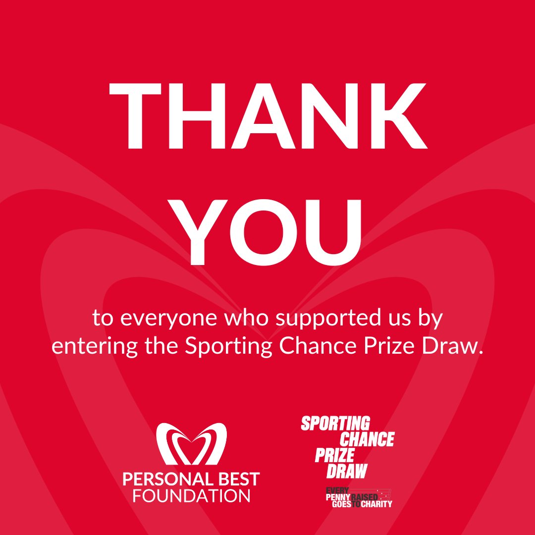 Thank you to everybody who entered this year's @SportingDraw and congratulations to the winners! Your generosity raised a total of £3240, which will provide children and young people from underserved communities with the opportunity to participate and achieve their personal best.