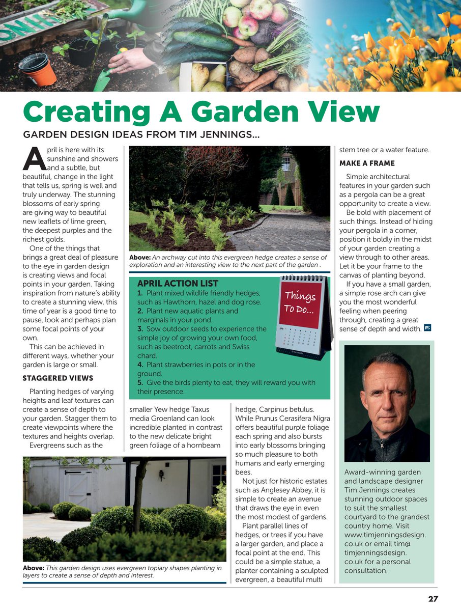 Garden design ideas from Tim Jennings for April... 🌷🪻🌹🪺🐦‍⬛ --------------------------------------------- #gardening #gardenlife #gardendesign #cambridgeshire