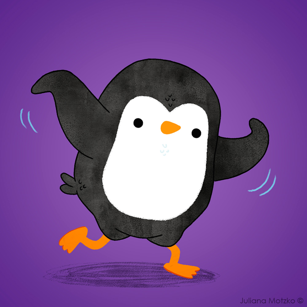 There's always reasons to be happy! #ThePenguinsFamily #penguin #motivation #cute #PenguinsLife #life #cartoon #dailylife #illustrator #ilustracao #kidlitart #kidlitartist #插图师 #企鹅 #插画 #JulianaMotzko