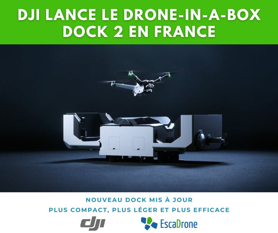 DJI annonce le Dock 2 en France ❗
Plus compact et léger que son prédécesseur (34 kg vs 90kg auparavant), il est équipé du nouveau drone dédié Matrice 3D &amp; 3DT (version modifiée endurcie des Mavic 3E &amp; ET) 🧐
➡️ 50 minutes d'autonomie
➡️ Rayon d'action de 10km
➡️ Positi ...
