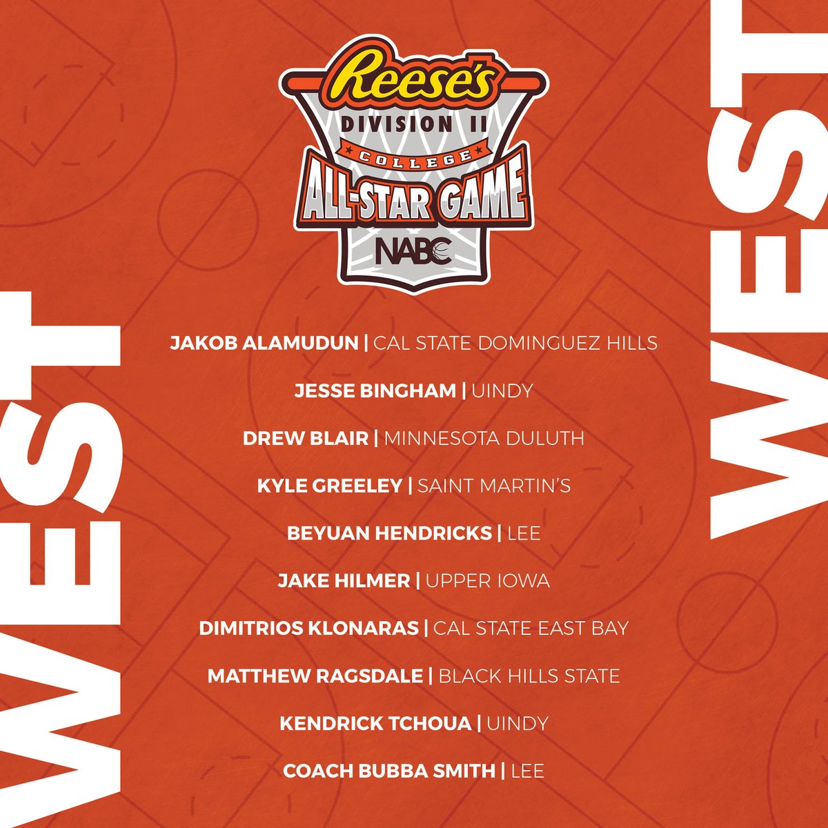 The top senior talent in Division II! Rosters are set for Friday's NABC-Reese's Division II College All-Star Game!