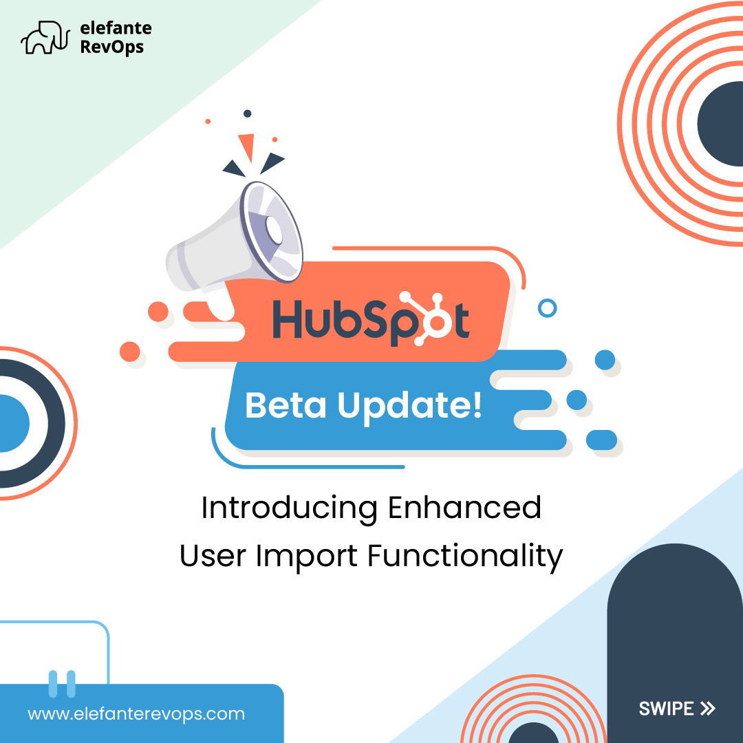 elefanterev's tweet image. Streamline your team management in HubSpot with ease! Import multiple users hassle-free via CSV upload. 
Check out HubSpot latest update now!
Know more: bit.ly/4a8iOoK
#hubspot #hubspotbetaupdate #marketing #elefanterevops