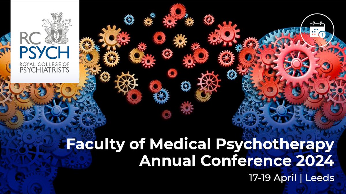 Have you booked on the Faculty of Medical Psychotherapy Annual Conference 2024? There is a fantastic programme with talks from top & inspirational leaders in the field, workshops on DBT, music therapy and art therapy, & more over the 3 days!

bit.ly/MedPsych2024
#MedPsych2024