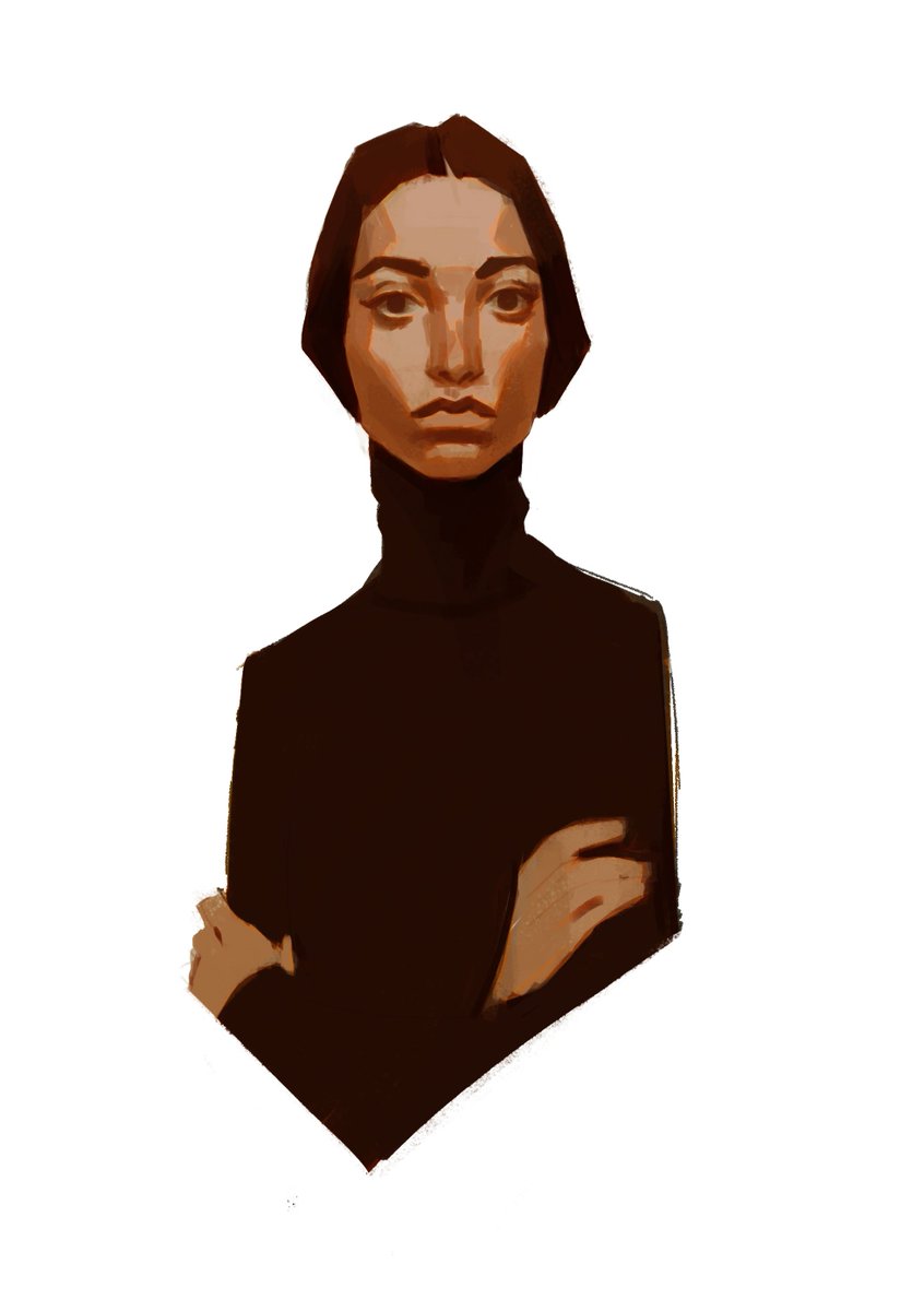 30 min stylized portrait demo for my portrait class