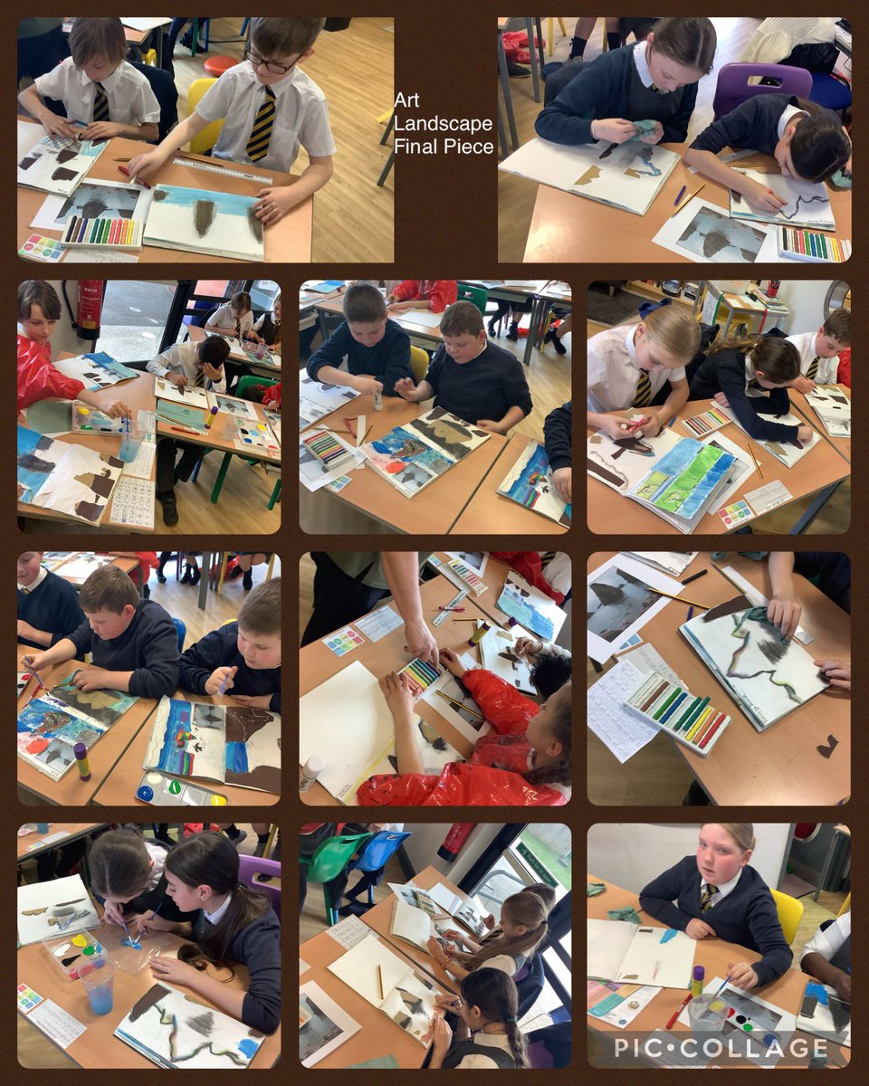Amazing artists in Y5/6! We’ve had fun exploring landscapes and the different techniques that Kittie Jones and Vanessa Gardiner use. #crotexthart <a href="/CroxtethC/">CroxtethCPS</a>