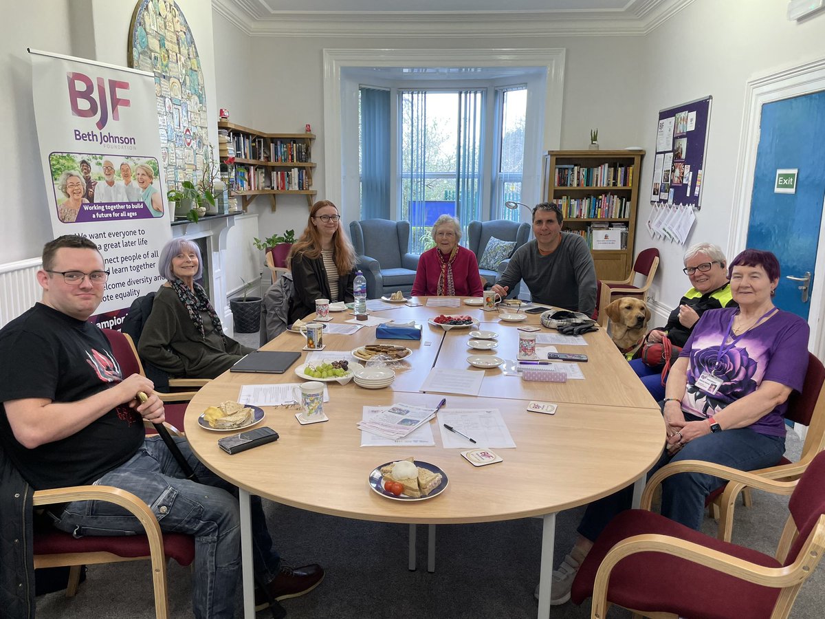 BJF Volunteers having lunch together after a busy morning at Parkfield House talking about all things volunteering. Thanks to Amanda for the refresher session on Active Listening #volunteers #bereavementsupport #listeningskills