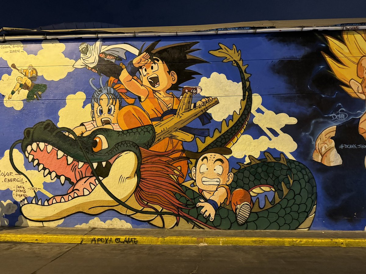 開運絵画　❀レイキボール幸運の鳥バージョン❀ リマにて鳥山先生を追悼する壁絵が話題と知り急きょタクシーで向かい