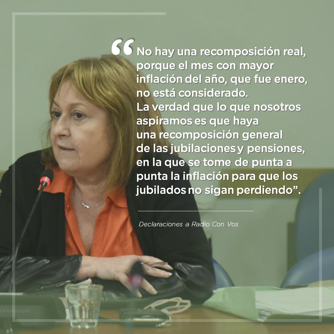 ¡Basta de ajustar a los jubilados! 
No estamos ni siquiera hablando de que ganen, sino de que no sigan perdiendo.