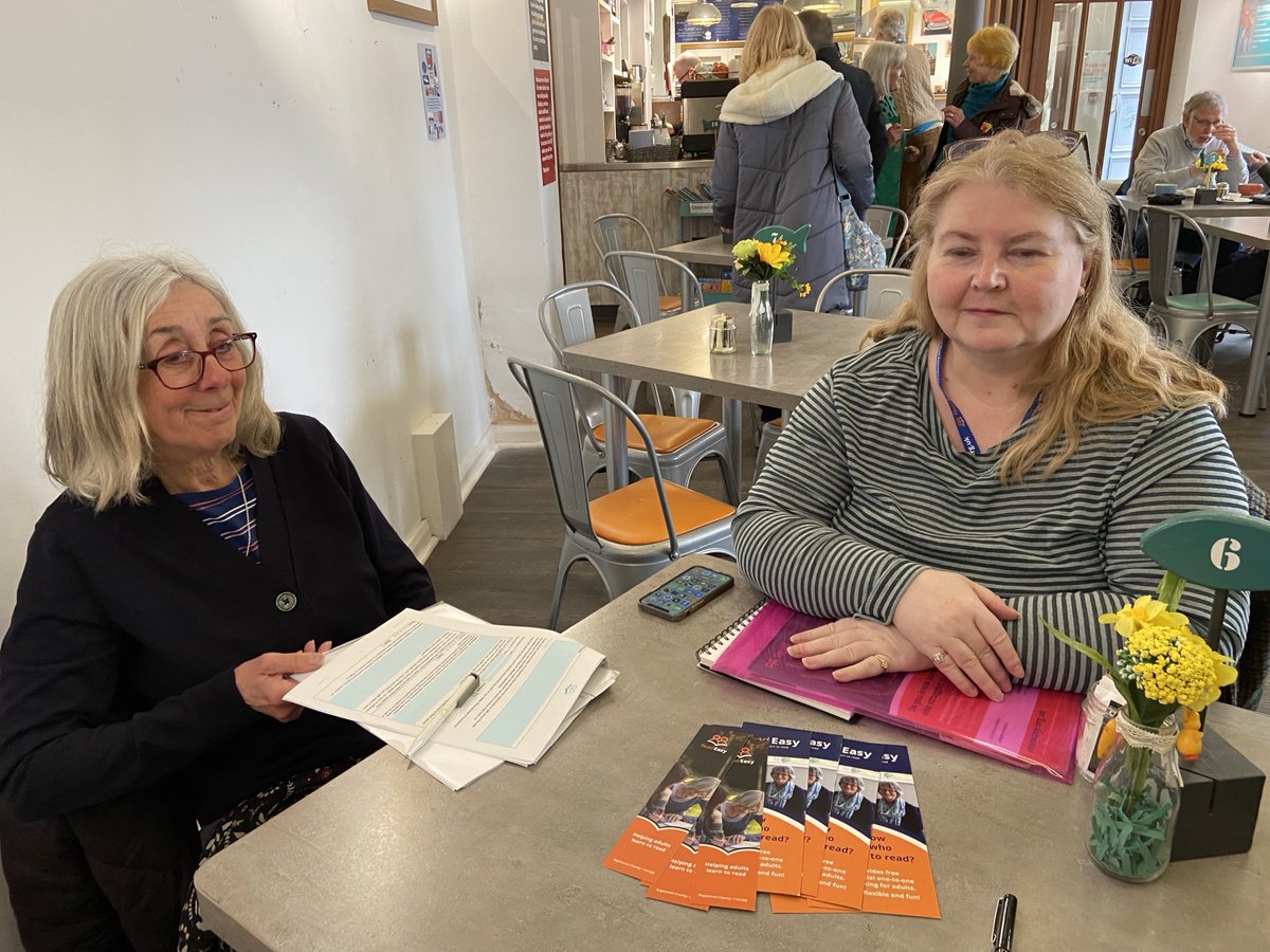 Lovely to meet Carolyn & Jackie from Reading Easy Newcastle & North Tyneside at Old Low Light today, a national charity offering free reading coaching for adults. Great project now working to give help locally also looking for volunteers. ⁦@ReadEasyNNT⁩