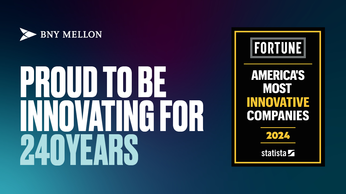 BNY Mellon is honored to be named to @FortuneMagazine's “America’s Most Innovative Companies” list for the second time since the award’s inaugural year in 2023. Innovation is a core tenet of our culture, from our placement as the first company listed on the New York Stock…