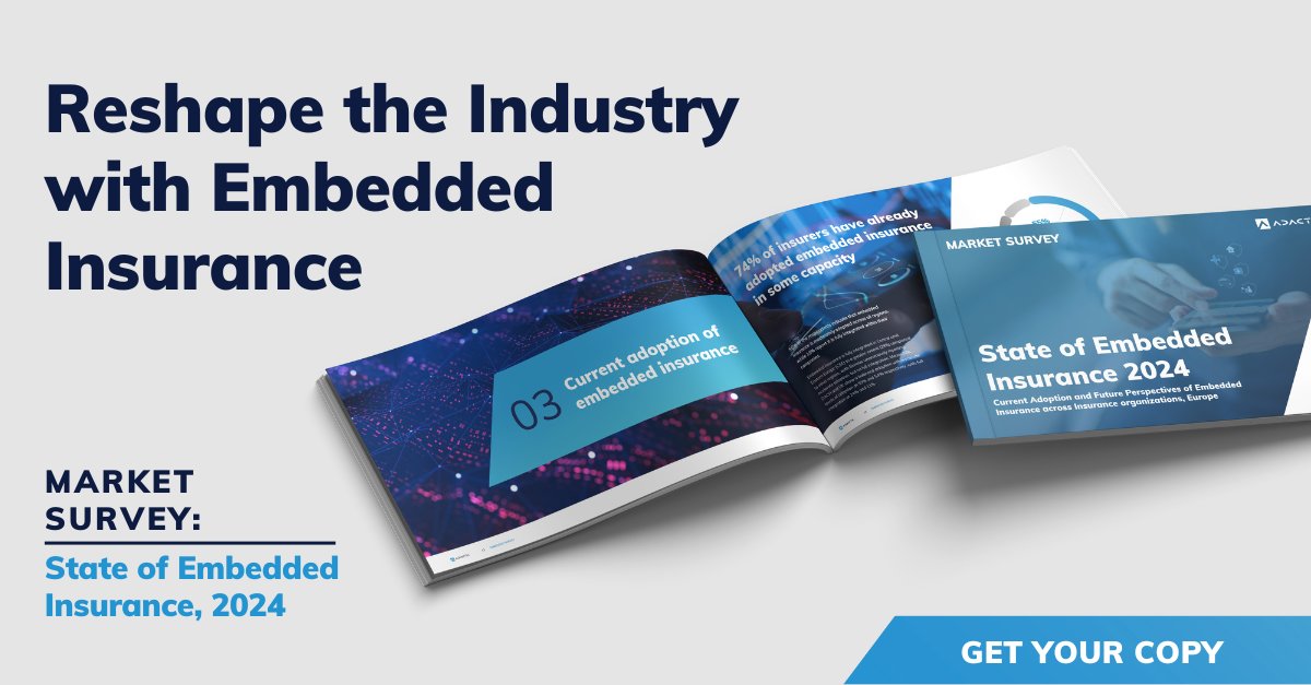 AdactaFintech's tweet photo. 💡Just released: State of Embedded Insurance survey – insights from 100+ experts in DACH, UK, Benelux, CEE. 

Discover key trends and strategies shaping the industry's future:  https://t.co/rmgEZi5w2T   #embeddedinsurance https://t.co/jZdSkUZuVJ