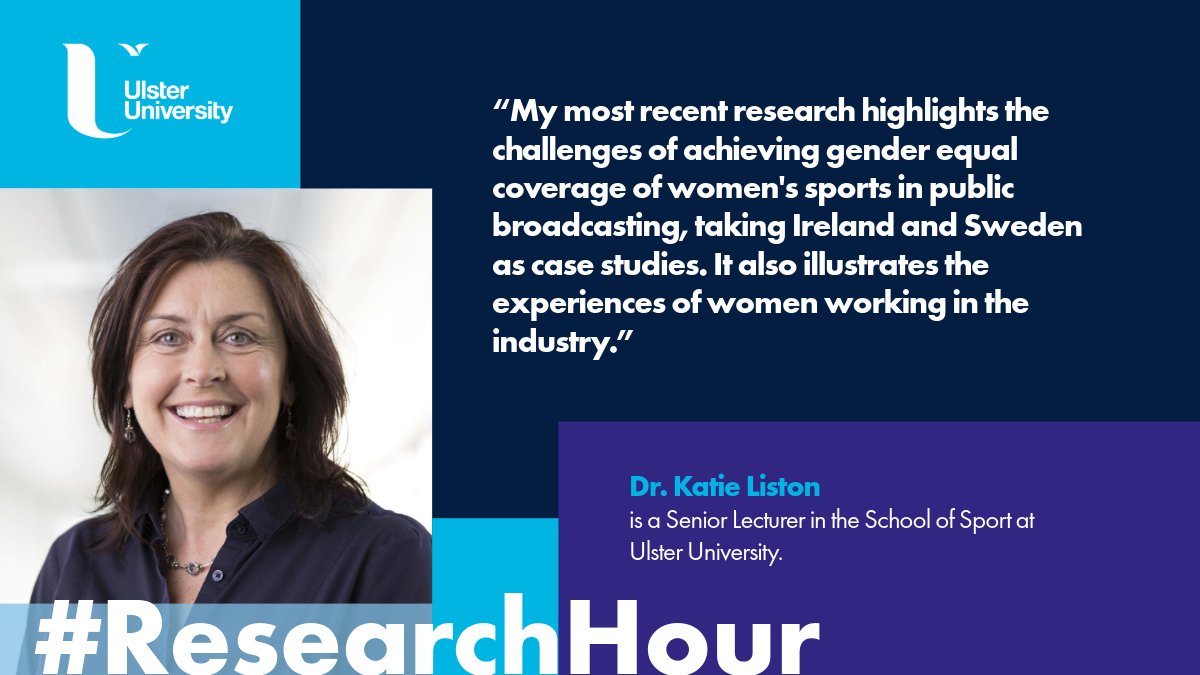 #ResearchHour Finally, @kliston14 is a senior researcher and former elite athlete who specialises in the analysis of the links between sport and identity, including gender. Browse our research: ulster.ac.uk/research/topic… #WeAreUU | @UlsterSchSport