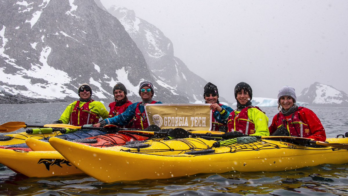 Two Georgia Tech students and a 77-year-old alumnus traveled to the edges of the Earth in a span of four months. Leading kayaking excursions to Greenland and Antarctica, they paddled in frigid waters alongside massive glaciers at the ends of the world. | c.gatech.edu/4alCdlW