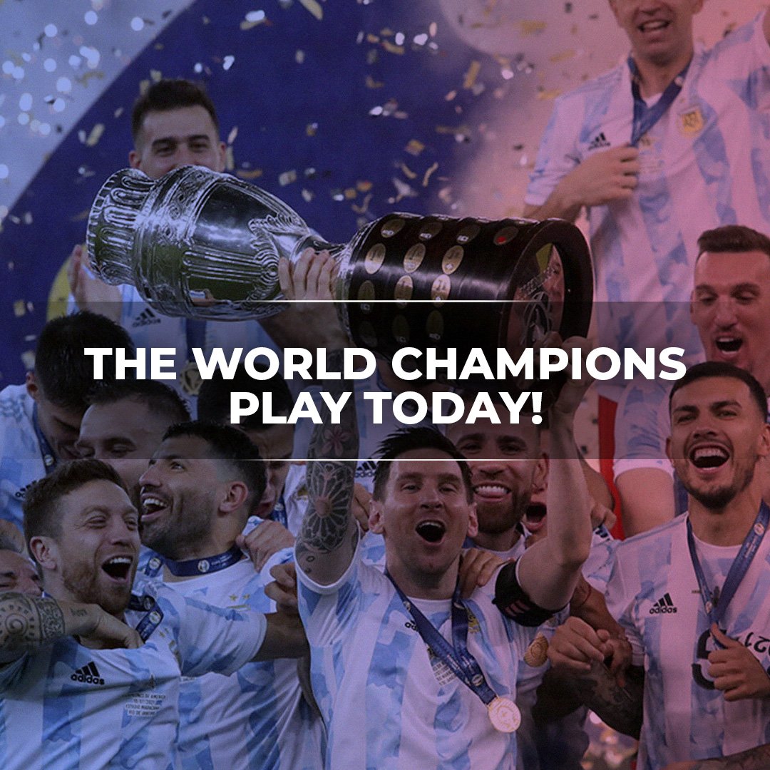 MetaLantisOK's tweet photo. Today is game day for Argentina! ⭐️

The #NationalTeam is playing a friendly game to warm up for Copa América 2024.

⚽ #Argentina 🇦🇷 🆚 #CostaRica 🇨🇷
🏟 Memorial Coliseum
 
What do you think the score will be?

#ArgentinaNationalTeam
#WorldChampions #NationalTeam https://t.co/BFhstARNvT