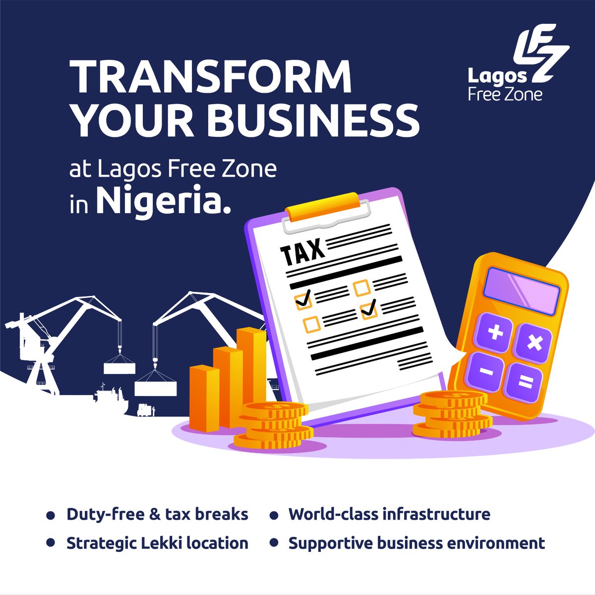 Unlock unparalleled business opportunities at Lagos Free Zone, where abundant resources await to propel your business success. Register today! Contact us to learn more today. #LagosFreeZone #LekkiPort #LekkiFreePortTerminal #TheNewFrontier #Nigeria #Lagos