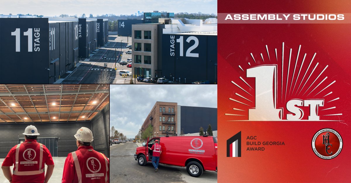 We’re excited to announce that our New Construction division has won 1st Place honors in the AGC Build Georgia Awards Program for our work at Assembly Studios! We’re grateful to have worked with Bailey Construction & look forward to continuing our partnership. @AGCGA #RelyOnRED