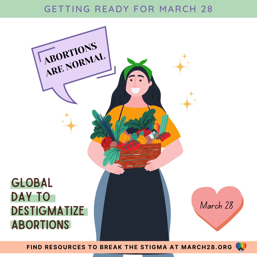 This #March28, we join a global campaign launching a day to #DestigmatizeAbortions 📢 Together, we are building a world where everyone is free to access their fundamental right to abortion health care with love, care, and support💚Join and find resources: march28.org