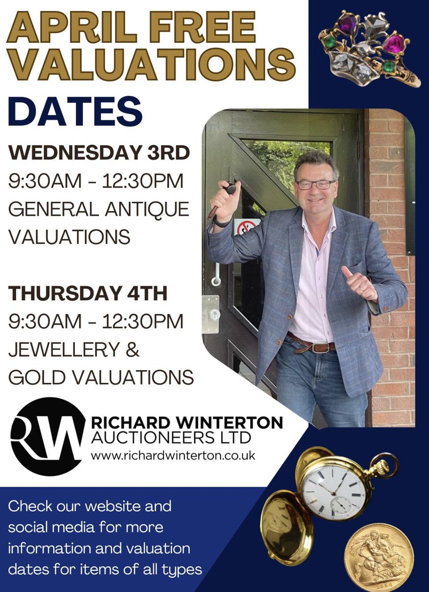 A reminder that we have valuation dates coming up for Burton Market Hall. 
These dates are booking up fast, call us on 01543 251081 to book in with our specialists!

Who knows what treasures you might have 😃💎 
Burton Market Hall
