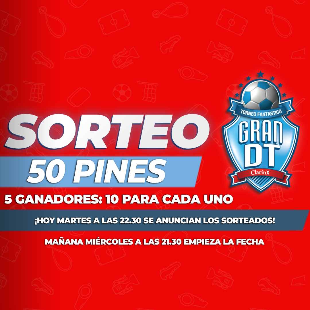 GranDToficial's tweet photo. 💥🔥 SORTEEEEEOOOOO DE PINESSSSSSSS [exclusivo TW]

Para celebrar que la fecha FIFA está por terminar (😅) y ya mañana MIÉRCOLES vuelve el fútbol argentino y Gran DT decidimos organizar un SORTEO DE 50 PINES para este martes 🔜⚽️🇦🇷

📌 Habrá 5 GANADORES: serán 10 PINES para cada uno

⚠️ ¿CÓMO PARTICIPAR?

1⃣ Le das RT a este tuit
2⃣ Comentás #JuegoGranDT #DamePINES

¡Y listo, ya estás participando! ✅

⏰⏰ ¡HOY A LAS 22.30 SE ANUNCIAN LOS GANADORES! Así que atentosss... 

¡Mucha suerte y éxitos a todossss! 🤞🍀