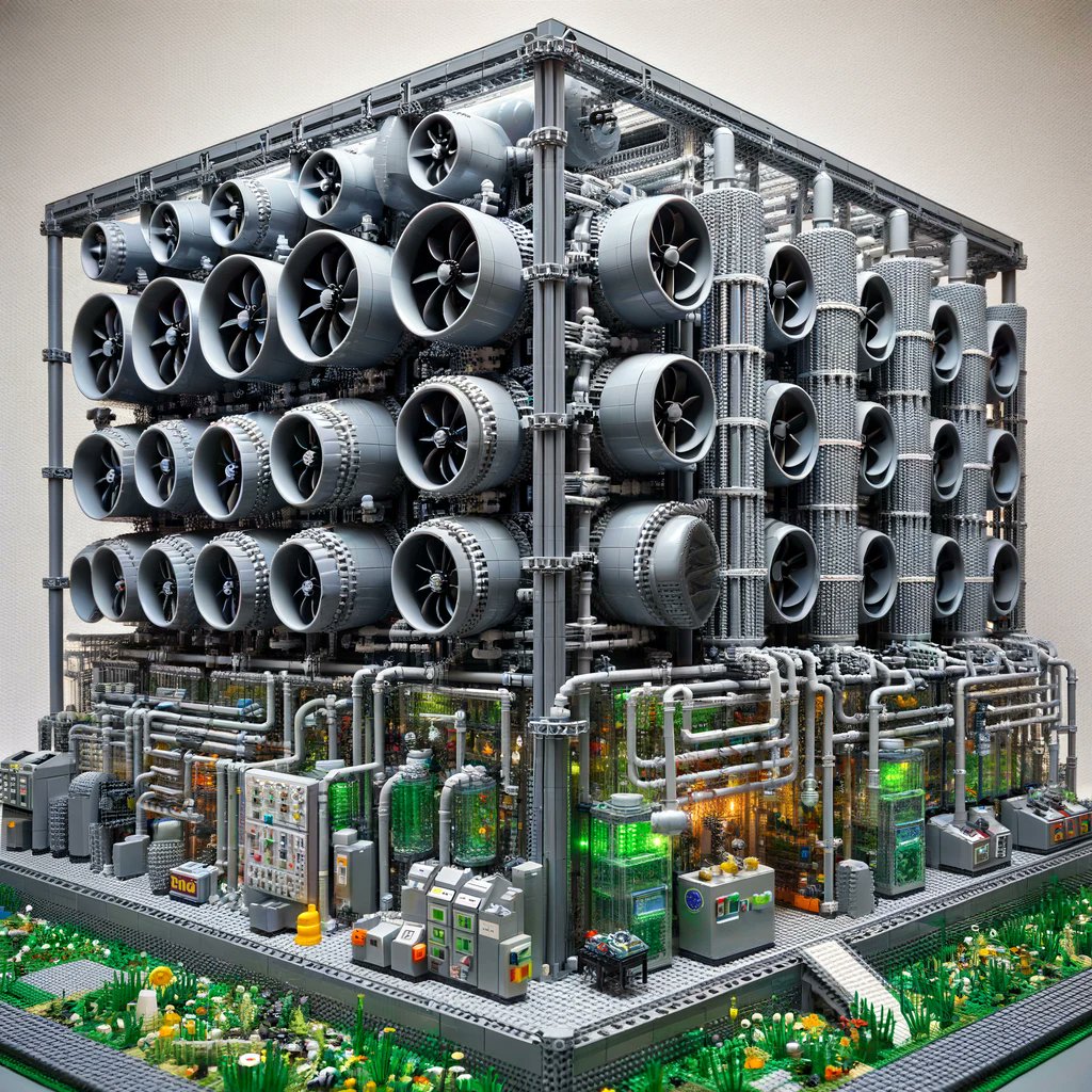 Rendering of @Climeworks next generation DAC facility @LEGO_Group