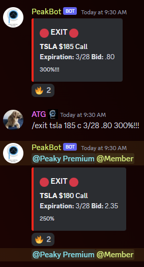 PeakCapTrades's tweet image. $TSLA calls paid us overnight!!! THE TEAM IS EATING TODAY

#tesla #optionsalert